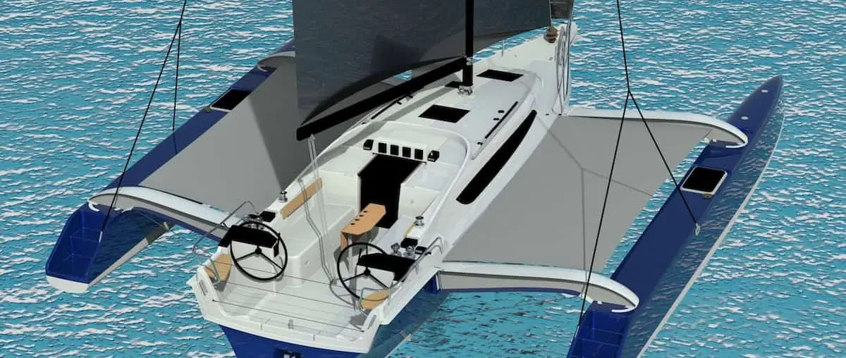 Official source image — Dragonfly 33 Adds Folding 10m Trimaran for Cruising and Weekend Racing