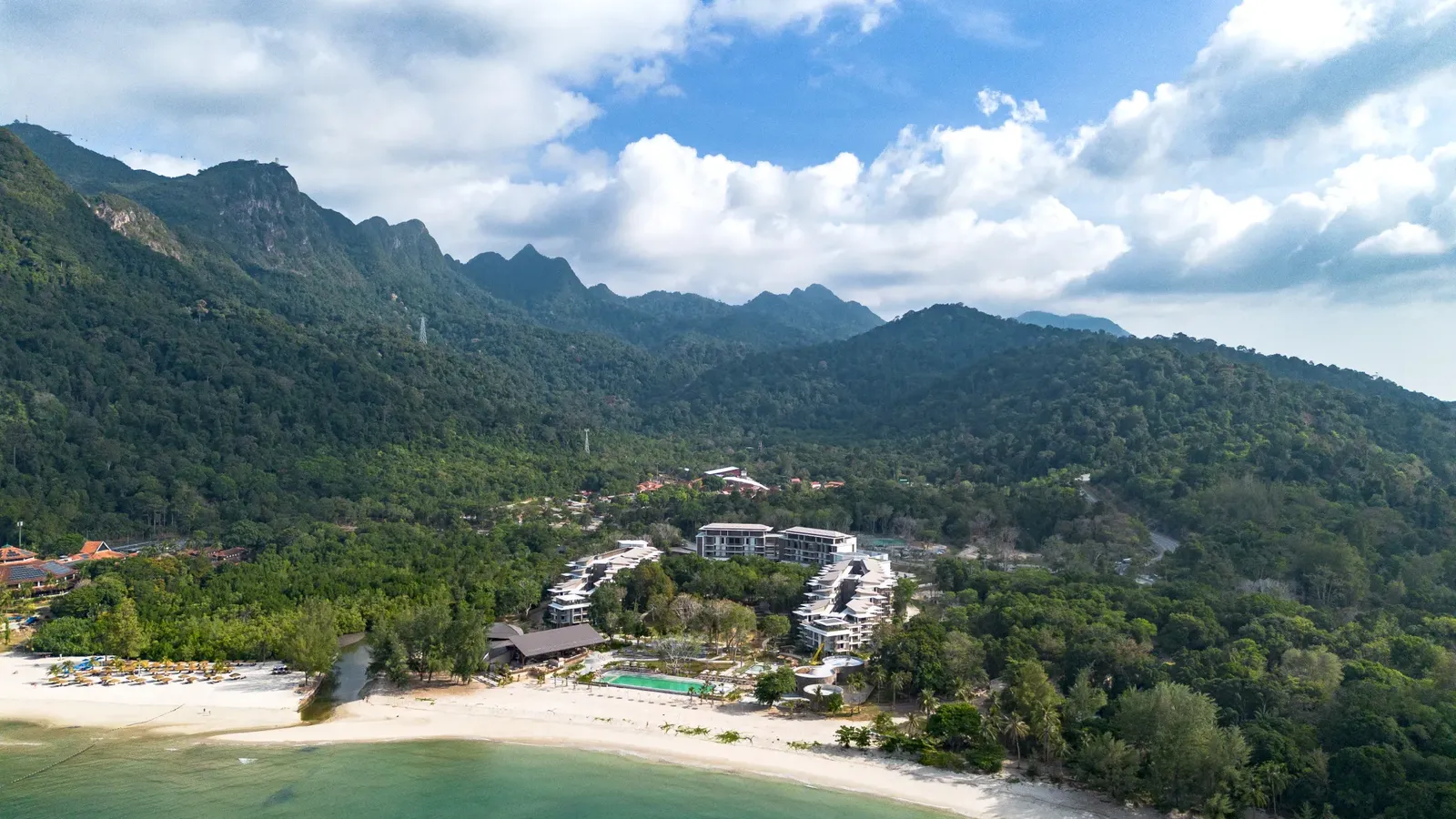 Official Hilton Burau Bay Langkawi Resort aerial day image