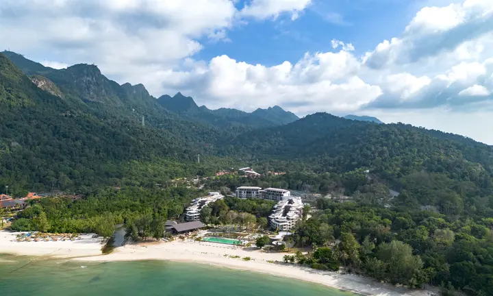 Official Hilton Burau Bay Langkawi Resort aerial day image