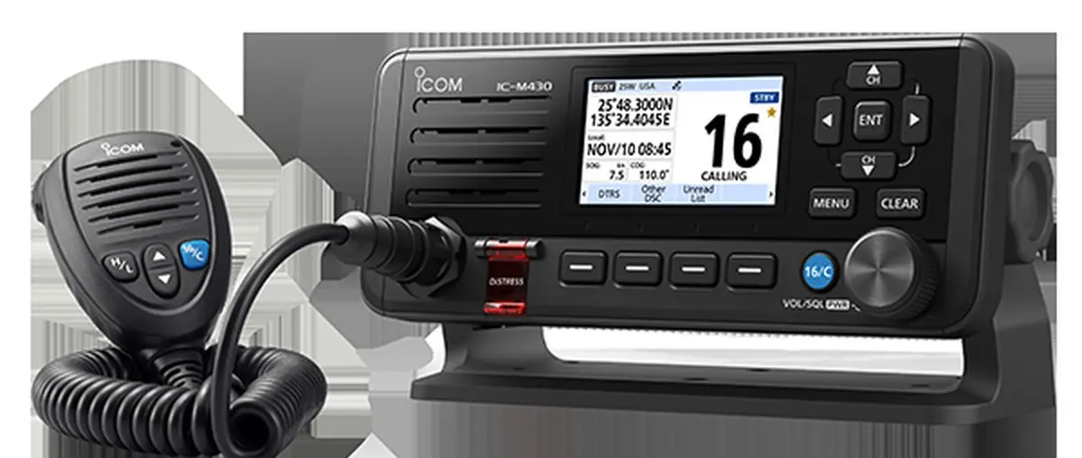 Icom IC-M430 Marine VHF Adds Colour Display and NMEA 2000 — source image