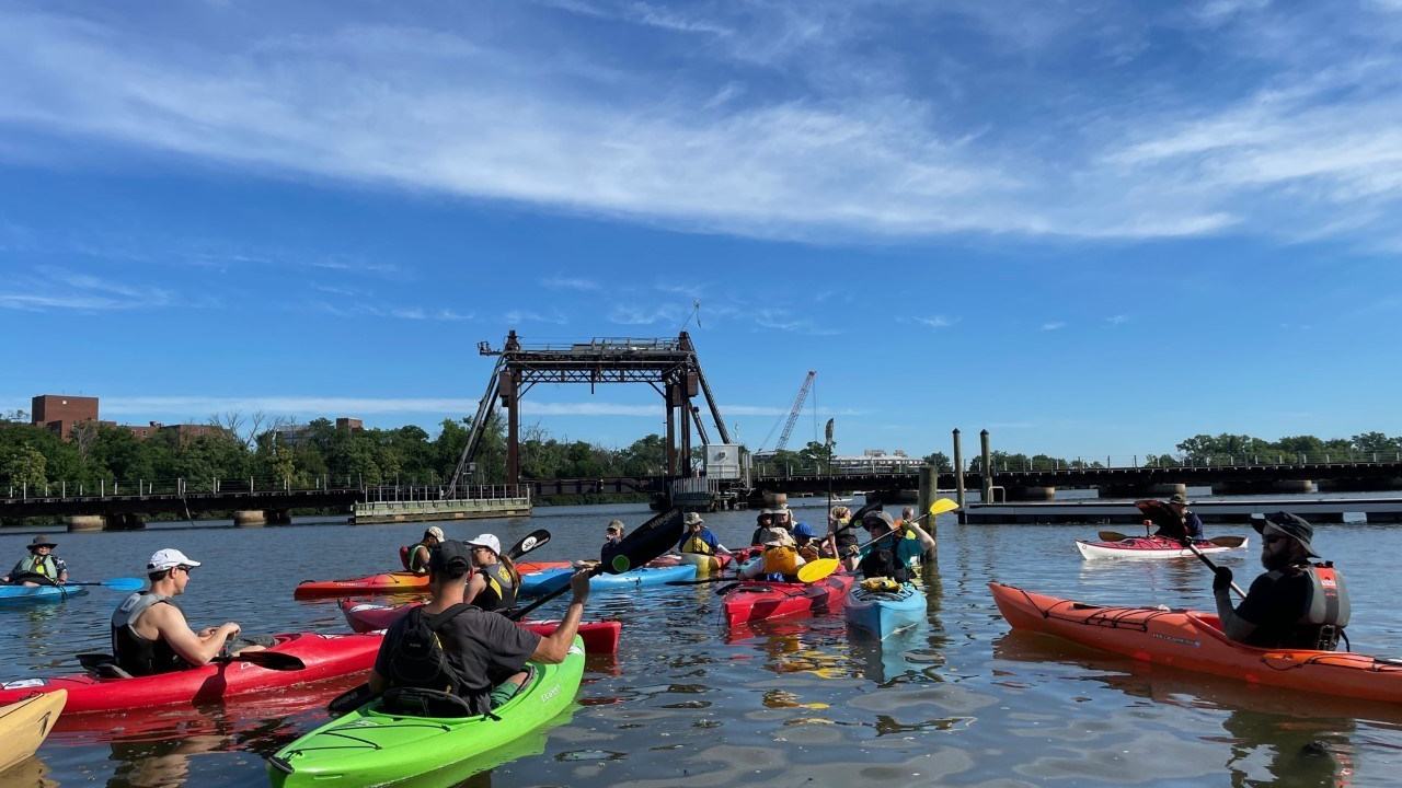 National Park Service photograph, kayakers at the Anacostia boat ramp