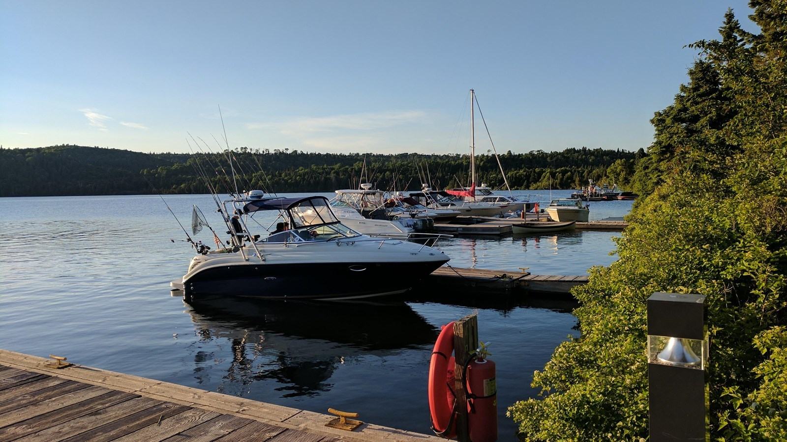 National Park Service, boats at Windigo dock on Isle Royale