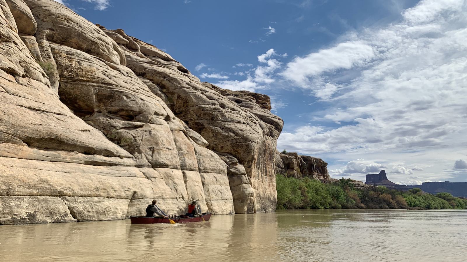 National Park Service, canoeists on the Green River in Canyonlands