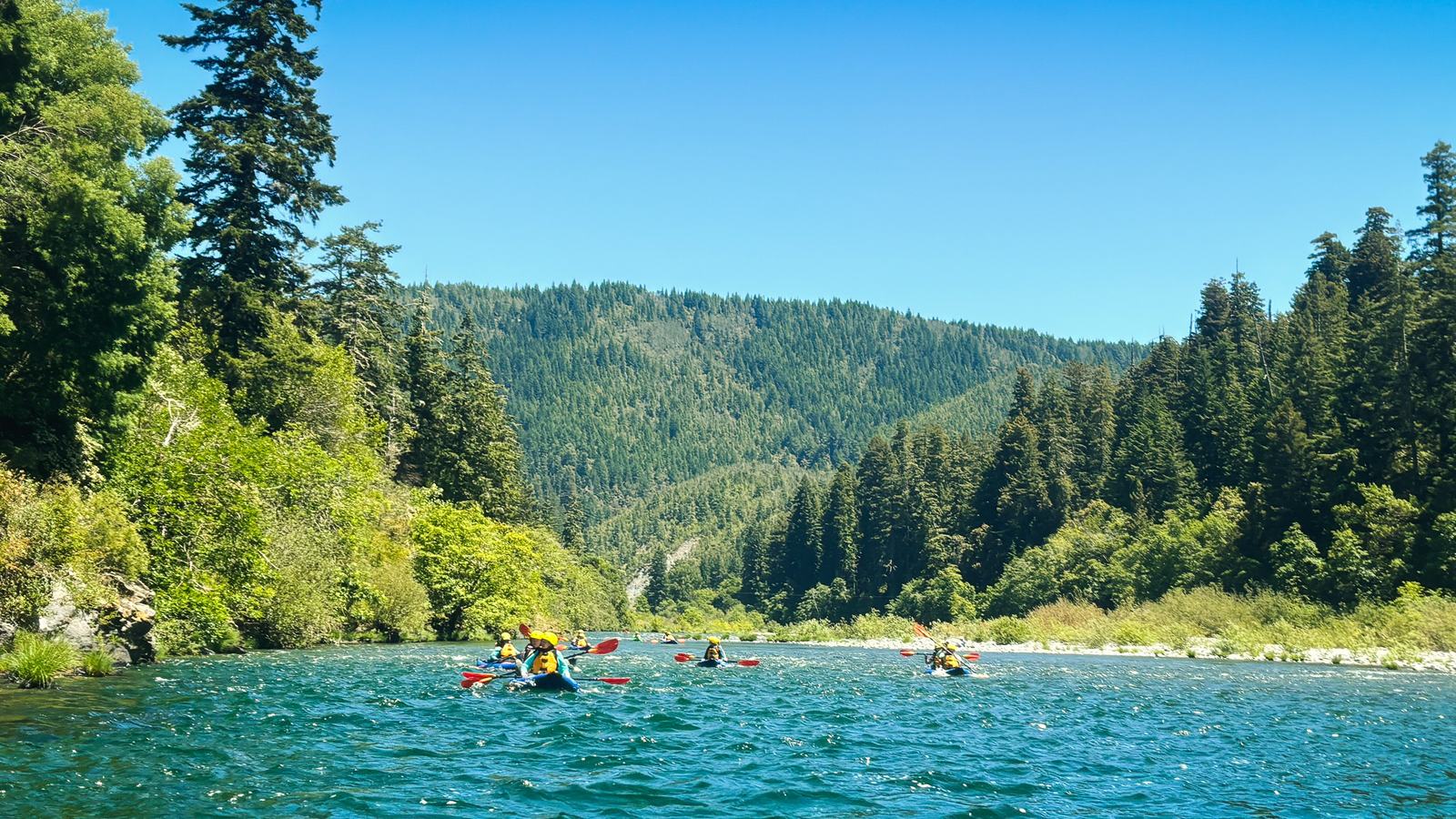 National Park Service, kayakers on the Smith River in Redwood National and State Parks