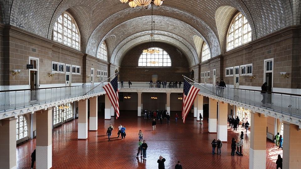 National Park Service — official Ellis Island Great Hall photograph
