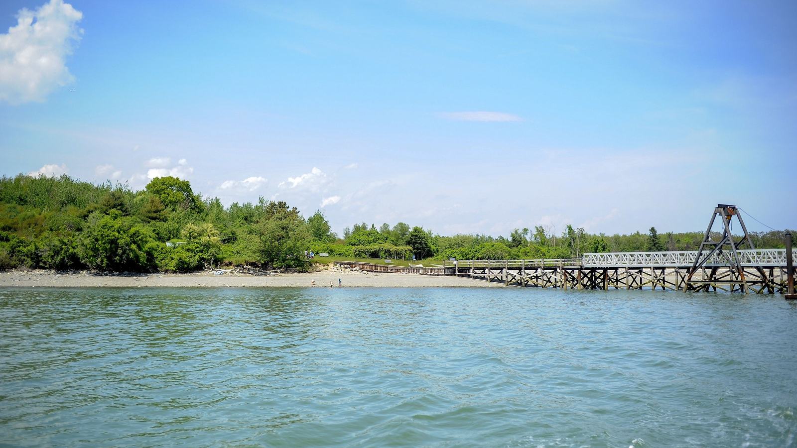 National Park Service — official Grape Island dock and beach photograph