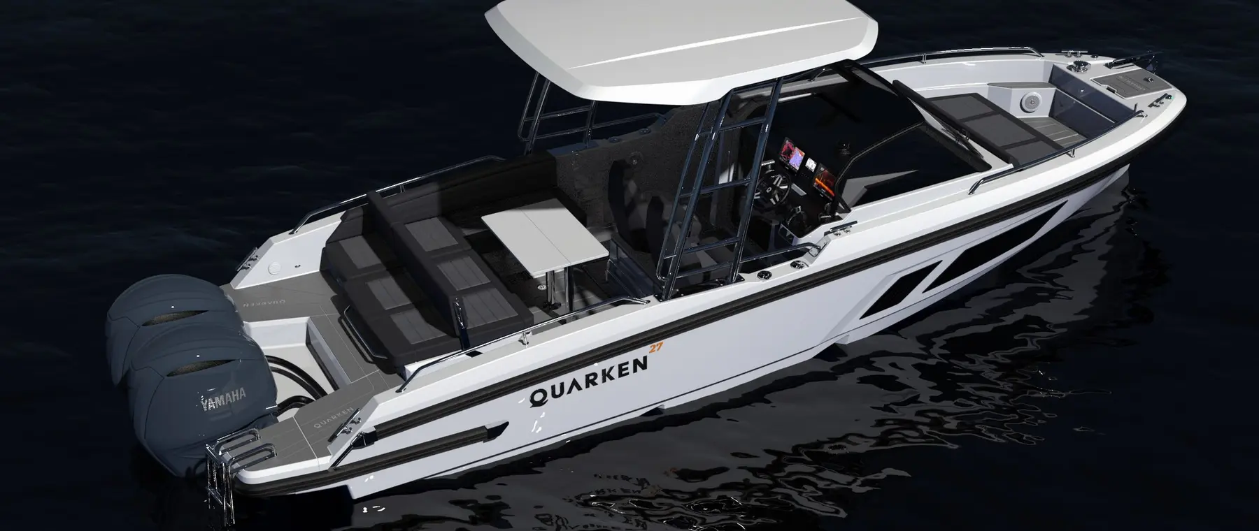 Quarken Boats — official 27 T-Top twin-engine manufacturer photograph