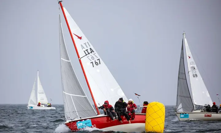 Barcolana 2026 Meteor fleet photograph distributed with the official results.