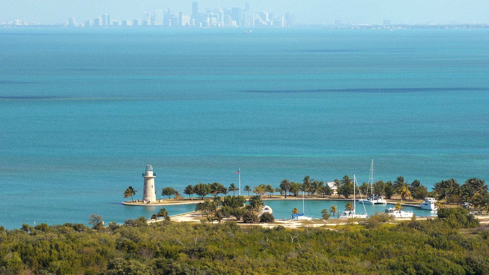 National Park Service — Boca Chita Key and the Miami skyline; NPS Gallery asset 2d41a298-1dd8-b71c-072c-0e692631a7a6, public domain.