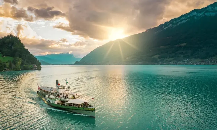 Official Interlaken Tourism destination photograph of BLS cruising on Lake Brienz