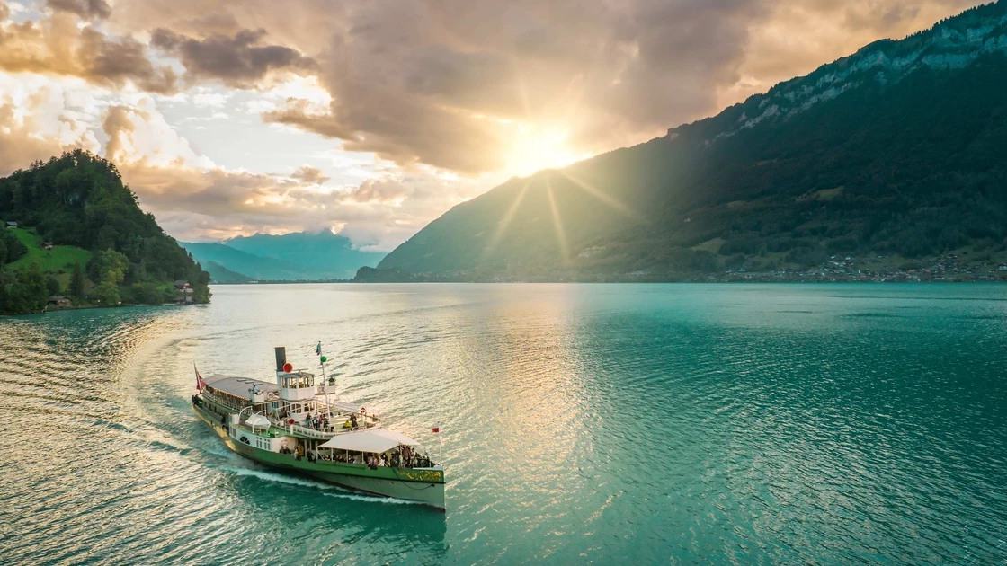 Official Interlaken Tourism destination photograph of BLS cruising on Lake Brienz