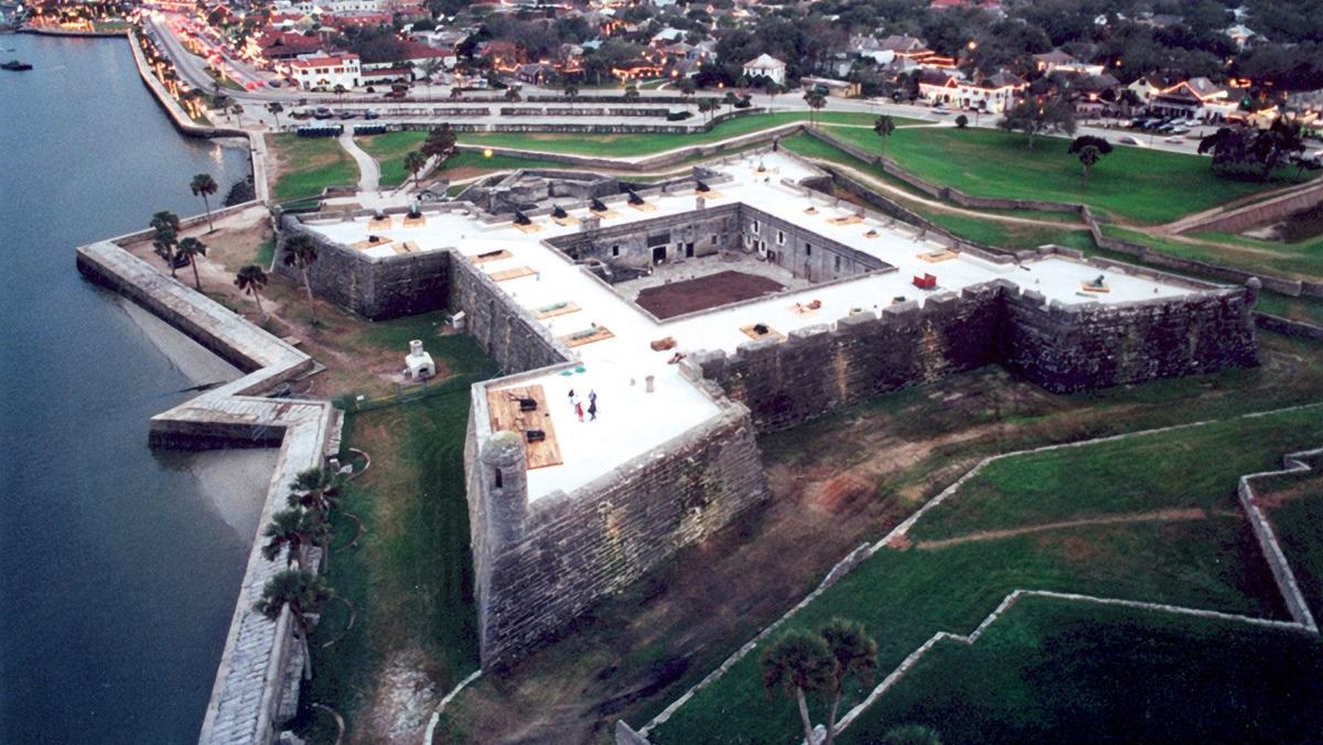 National Park Service official aerial photograph: Castillo de San Marcos and historic St Augustine