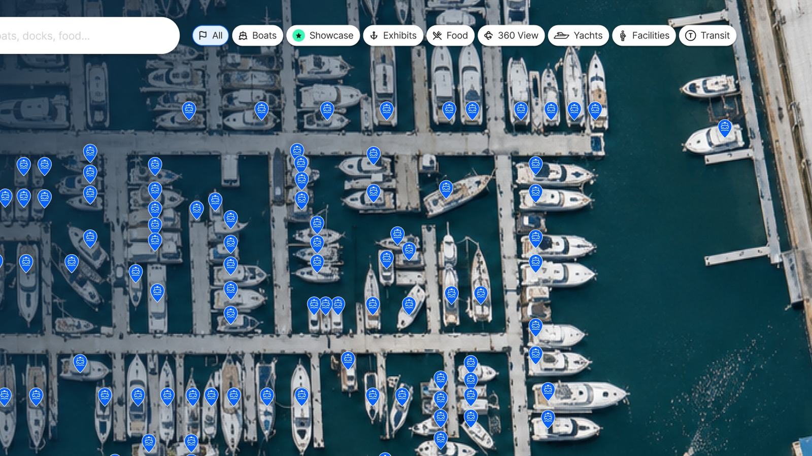 Official FLIBS maps-page graphic — Fort Lauderdale International Boat Show