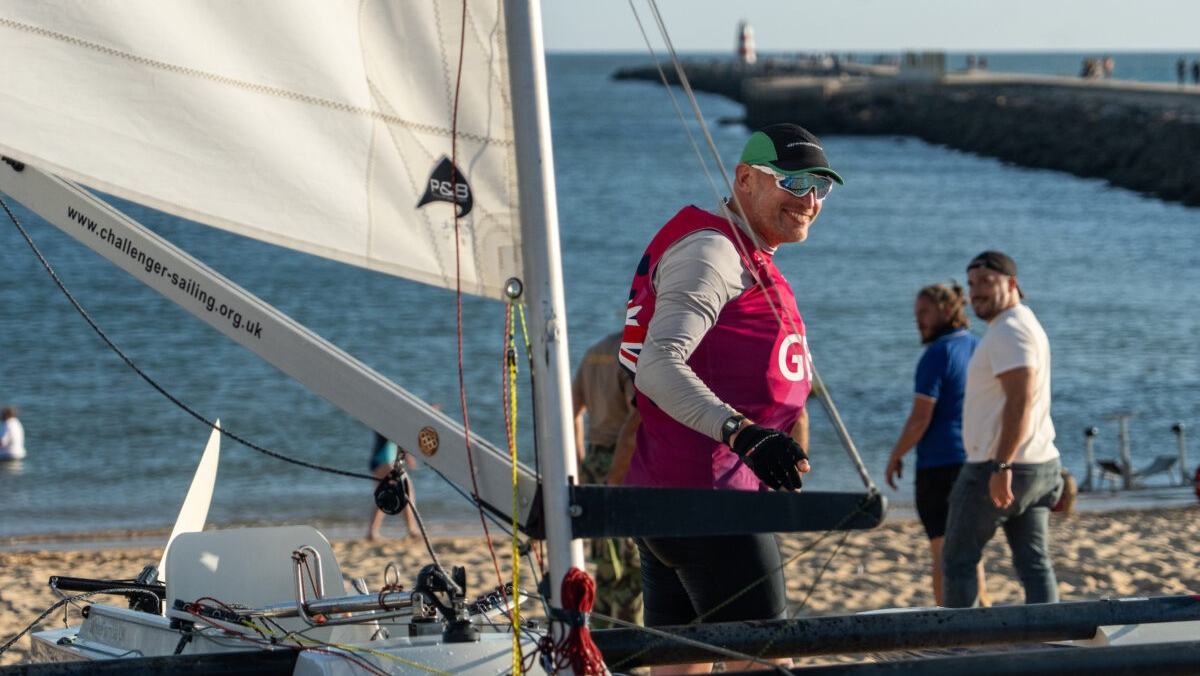 James Coxon Returns from Cycling World Records to Sailing — official World Sailing James Coxon race photograph
