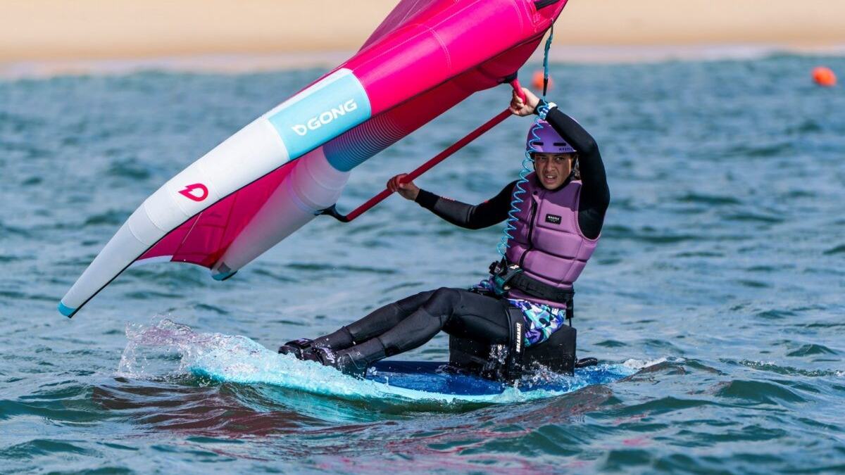 Jazz Turner Shows the Freedom of Sailing and Seated Wingfoiling — World Sailing official Jazz Turner sailing photograph