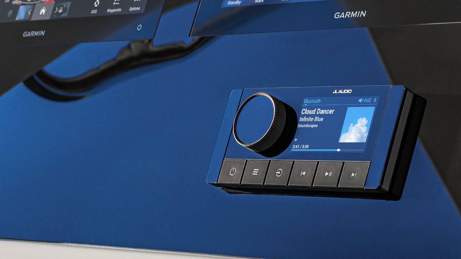 Garmin / JL Audio — official marine audio product press photograph