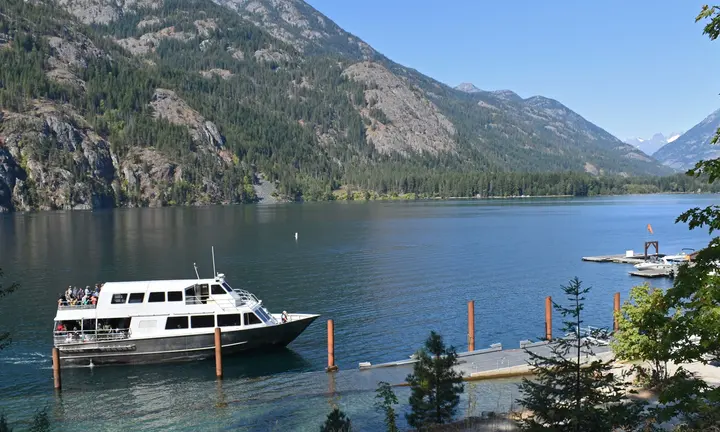 National Park Service — passenger ferry arriving at Stehekin on Lake Chelan | Arriving in Stehekin by Ferry: Lake Chelan's Roadless Waterfront Escape