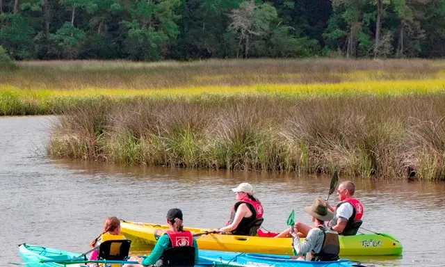 National Park Service — kayaking a protected bayou at Gulf Islands | Gulf Islands by Kayak: Protected Bayous Before the Open-Water Barrier Islan