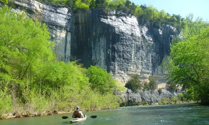Floating Arkansas’s Buffalo River: Gravel Bars, Canoes and a Gentle Current — official US National Park Service, Buffalo National River, Paddling; official NPS kayaking photograph image
