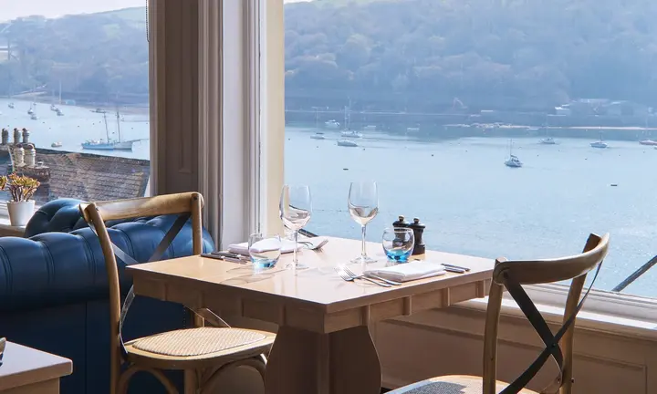 Cornish Seafood Overlooks the River at Fowey — official Harbour Hotels image