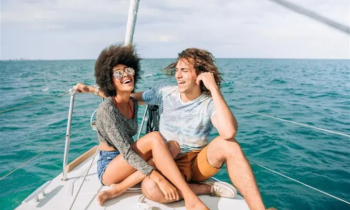 A Sunset Date on a Small Boat: The Details That Make It Work — official Discover Boating, How to Plan a Date on a Boat image