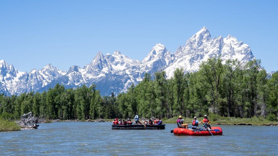 Floating the Snake River: Grand Teton’s Mountain Views from a Raft — official US National Park Service, Grand Teton National Park, Floating the Snake River; official NPS river photograph image