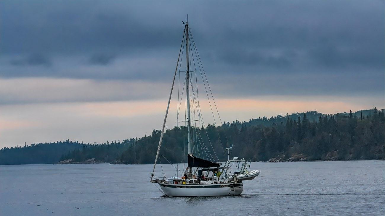 Isle Royale by Small Sailboat: A Lake Superior Wilderness Voyage — official US National Park Service, Isle Royale National Park, Boating; official sailboat photograph image