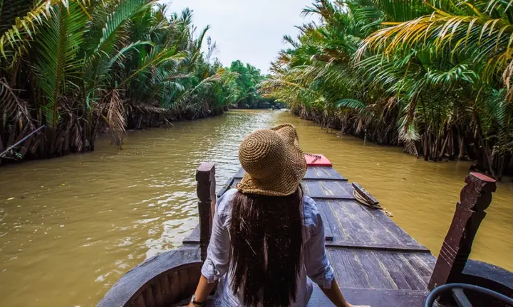 Official Vietnam Tourism photograph: Ben Tre boat journey in the Mekong Delta