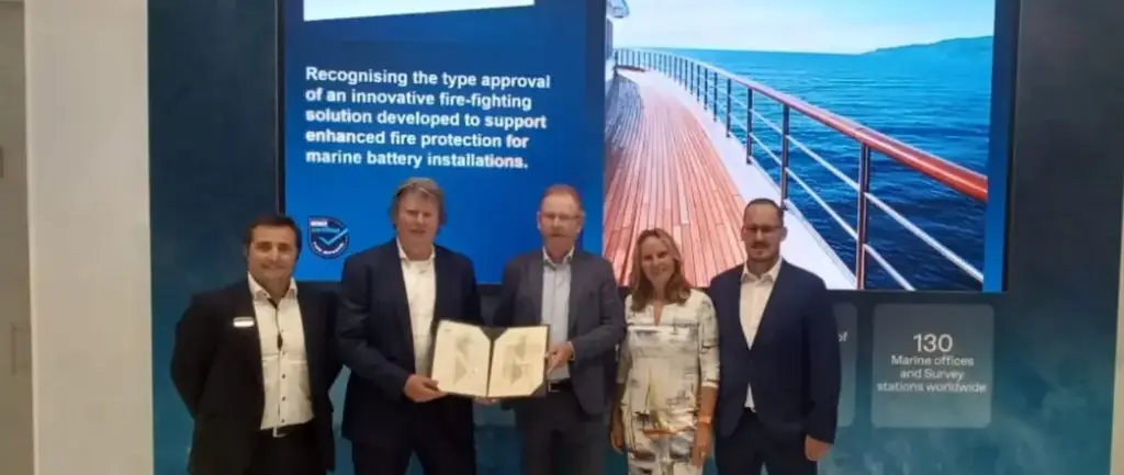 FIFI4MARINE RINA Type Approval — official image | Official source: https://www.fifi4marine.com/en/fifi4marine-as-the-first-battery-fire-suppression-system-with-rina-type-approval/