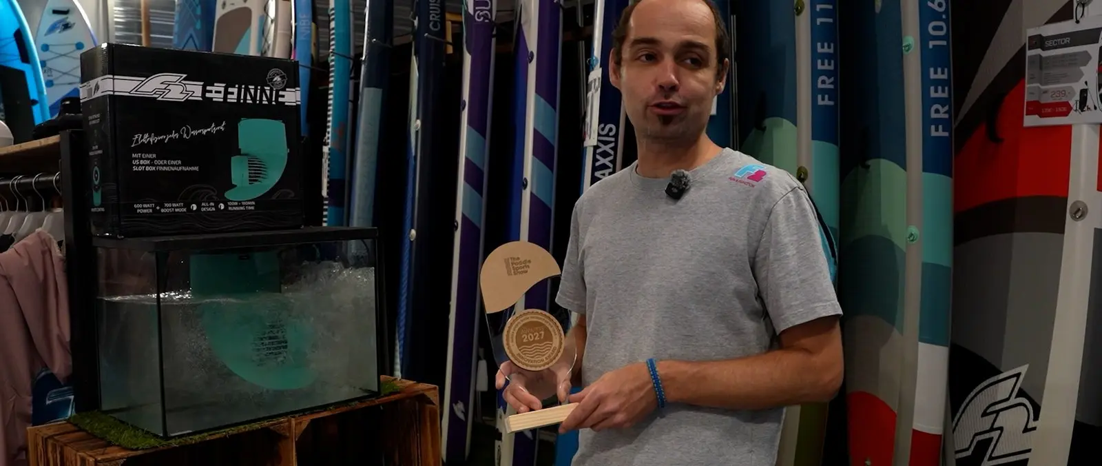 F2 Electric Fin Pro Wins Innovation Award at Strasbourg Paddle Sports Show — official Paddle Sports Show official award announcement, October 2026 image