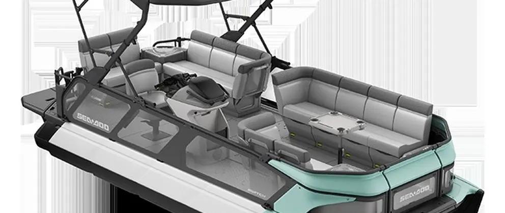 Official boat-builder photograph | 2026 Sea-Doo Switch Cruise Combines Rotax Power and a Modular Deck