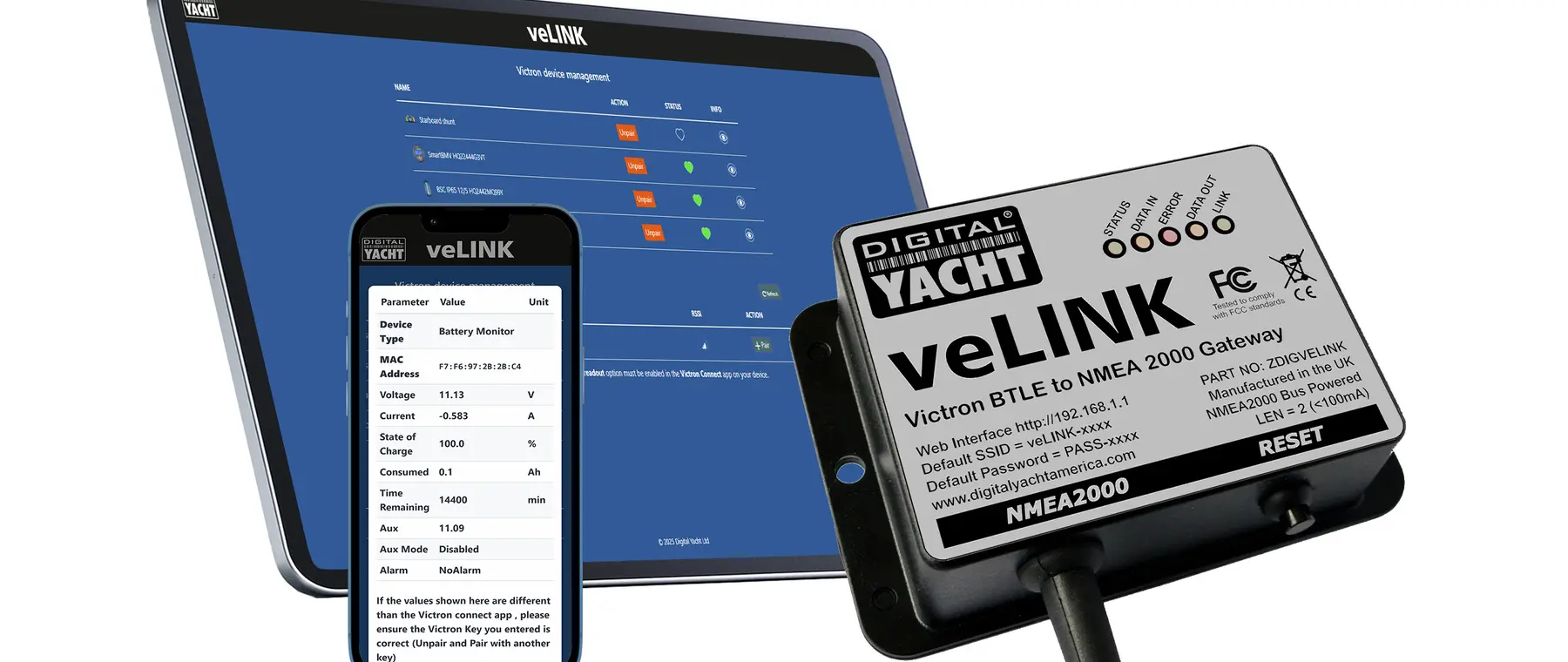 LBG Digital Yacht veLINK Brings Victron Data onto NMEA 2000 — official source image