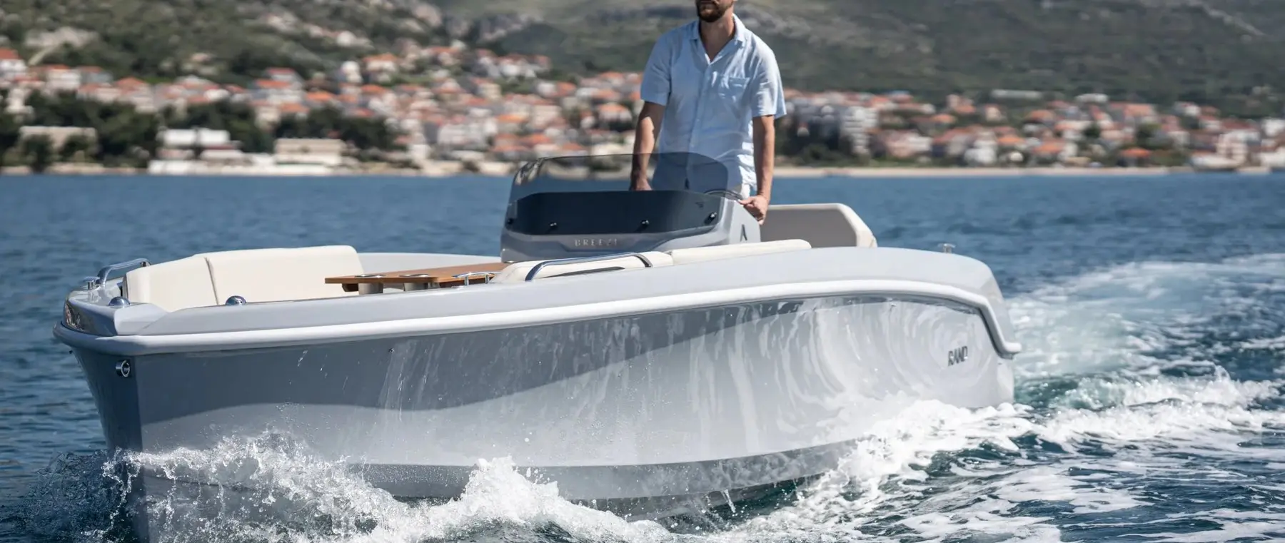 Official boat-builder photograph | RAND Serene 20 Renames the Breeze 20 for Quiet Electric Day Trips