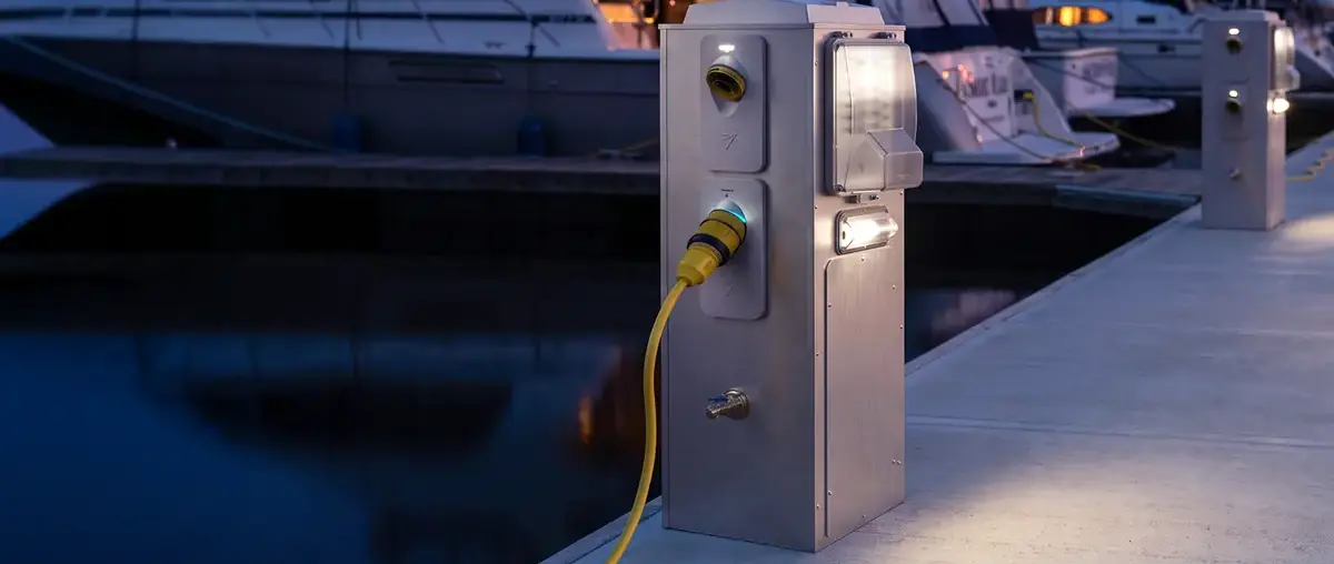 VoltSafe prongless marine shore-power connection — official press image | Official source: https://voltsafe.com/2026/09/23/voltsafe-achieves-world-first-certification-milestone/
