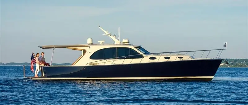 Palm Beach Motor Yachts photograph distributed with Melbourne Boat Show press announcement | Palm Beach 42 Showcases Three Drive Options at Melbourne Boat Show