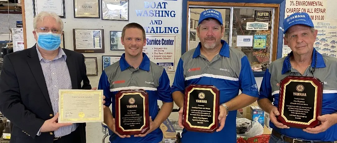 Dustin Bearden Completes Yamaha Marine Apprentice Program — official Yamaha Marine image