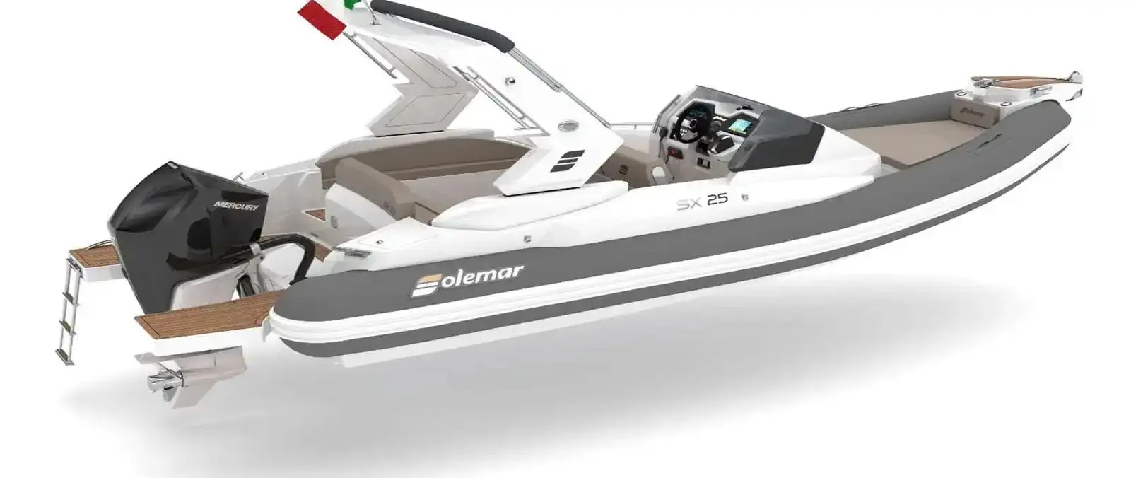 Solemar Italia official SX25 product illustration (Solemar press material) | Solemar Brings SX25 and SE30 Compact Maxi-RIBs to Genoa