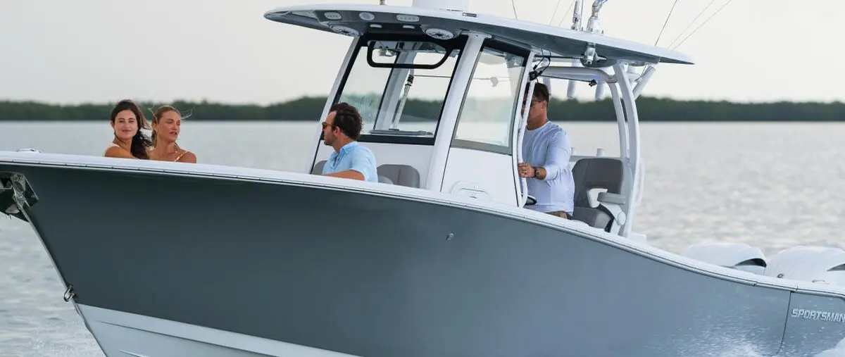 Official boat-builder photograph | Sportsman Open 282: Family Access, Fishing Gear and a Key Fuel-Capacity Distinction