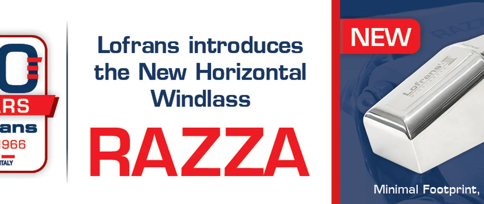 LBG Lofrans Razza Brings a Lower-Profile Windlass to Compact Foredecks — official source image
