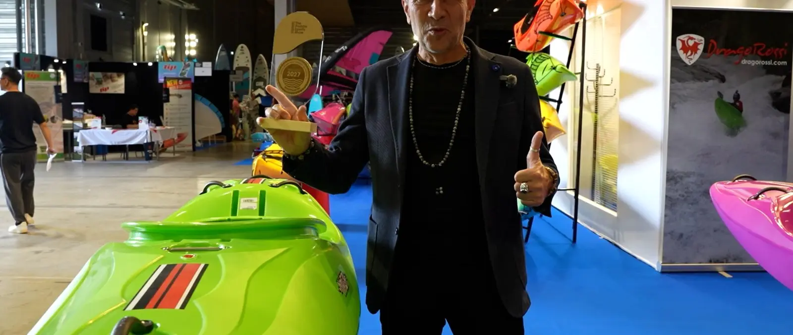 DragoRossi Naga Wins 2027 Whitewater Kayak Product Award — official Paddle Sports Show official whitewater award announcement, October 2026 image