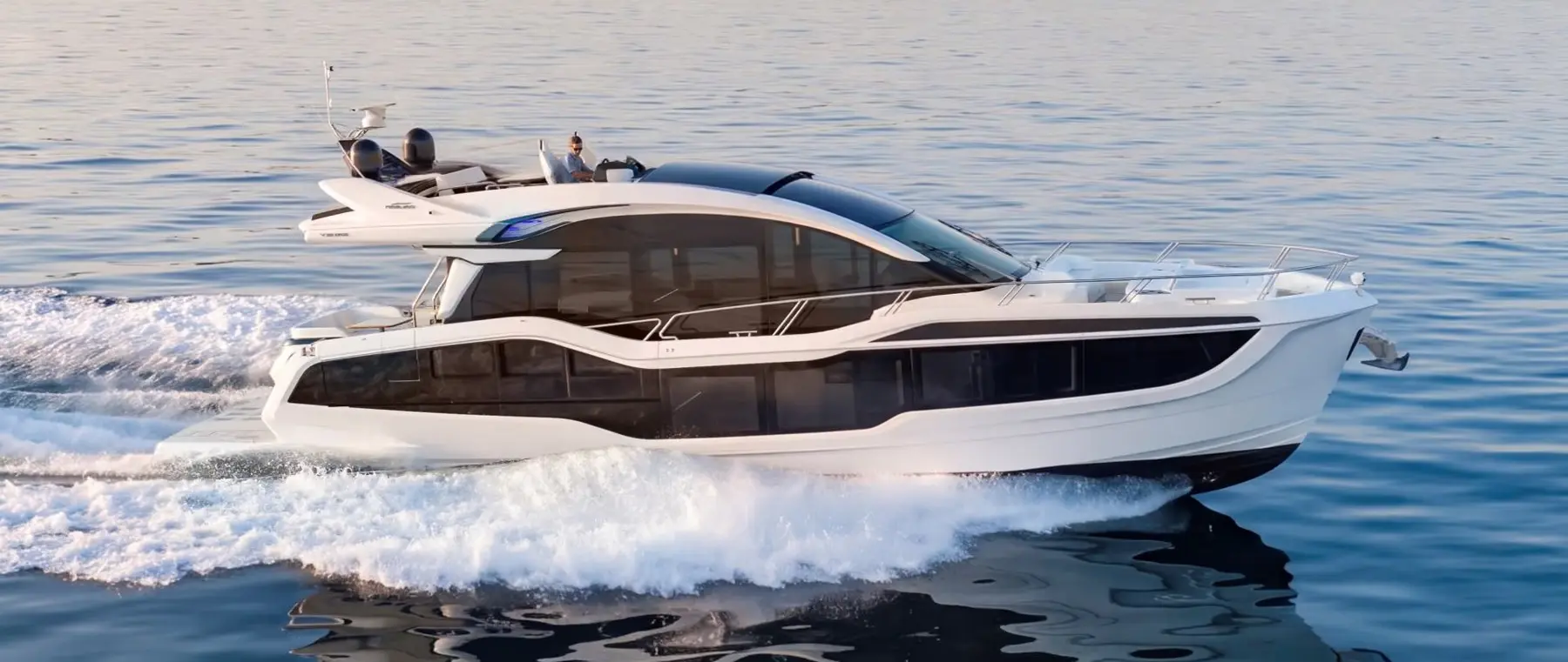Galeon Yachts official 570 SKY builder photograph | Galeon 570 SKY Brings Concealed Flybridge to Fort Lauderdale