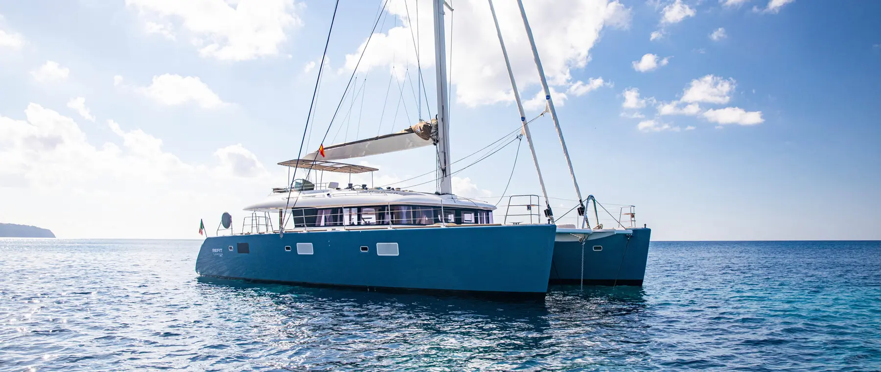 Lagoon Catamarans / Groupe Beneteau — official Lagoon NEO refit programme photograph (illustrative of existing NEO work, not the planned 2029 Canet facility)