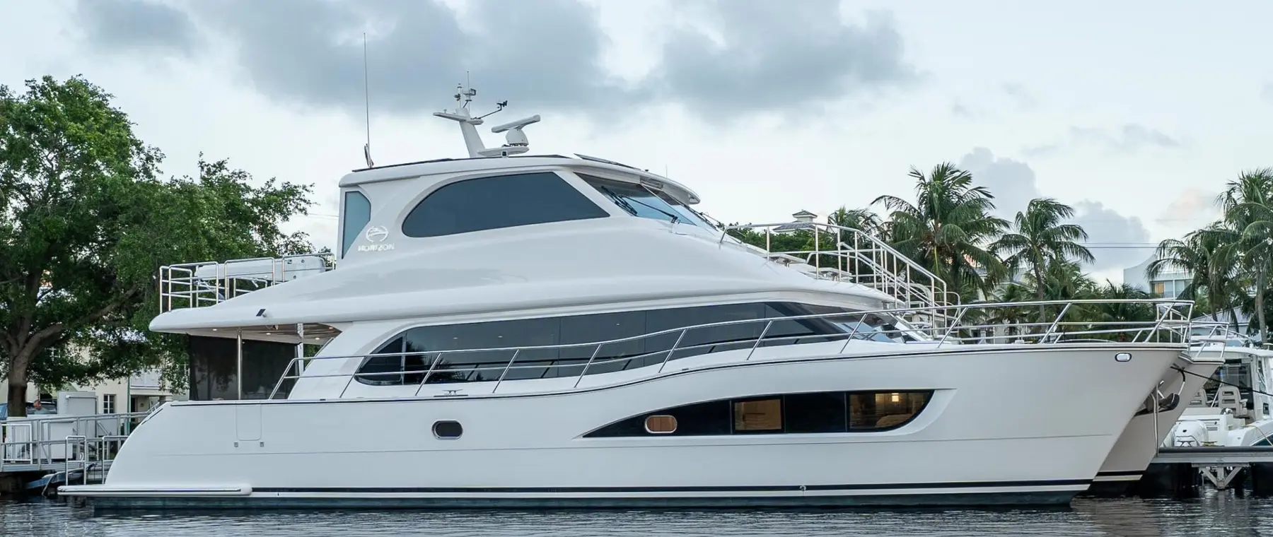 Horizon Power Catamarans — official photograph of Thea, custom PC60-635, supplied with shipyard's October 2026 launch feature