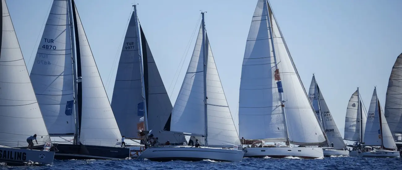 Official 38th The Bodrum Cup photograph – sailing fleet on the waters off Bodrum, provided by race organisers | Bodrum Cup Fleet Heads for Yalıkavak After Ortakent Leg