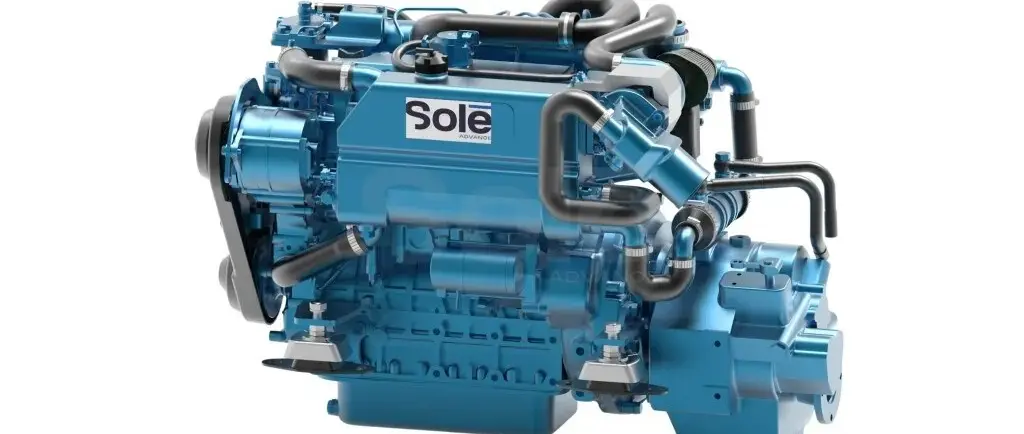 Solé SK-80 Marine Diesel Makes World Debut at Southampton — official British Marine / Engines Plus image