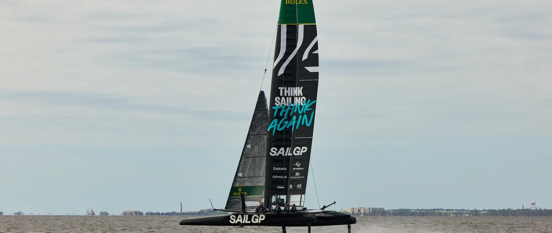 Emirates GBR training aboard SailGP F50 in Pensacola, October 2026 — SailGP official media photography