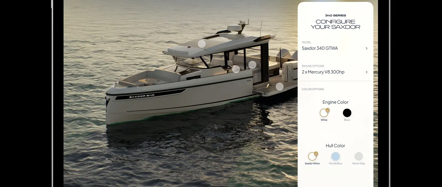 Saxdor Digital Showroom Wins Finland’s Grand One Award — official Saxdor Yachts image