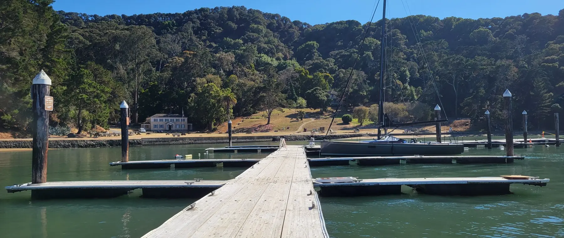 California State Parks — official photograph of Angel Island Ayala Cove dock slips | Angel Island Warns Boaters of Ayala Cove Dock Work and Water Shortage