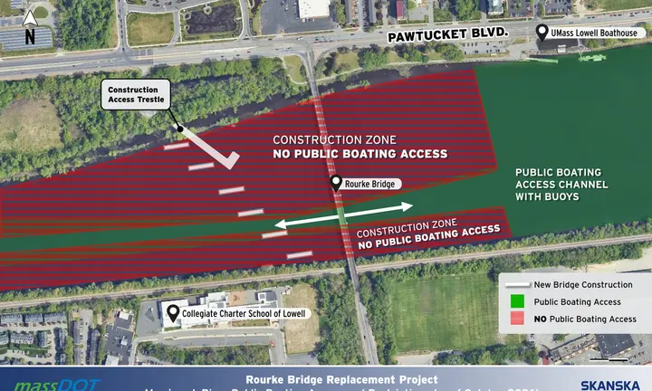 Official Massachusetts Department of Transportation October 2026 boating coordination map | Merrimack River Boaters Face Marked Channel Restrictions at Rourke Bridge