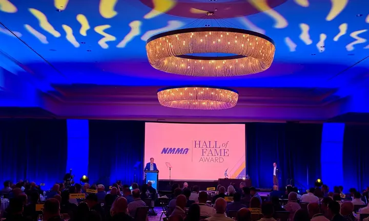 Bill Yeargin Inducted into NMMA Hall of Fame During Industry Breakfast — official NMMA image
